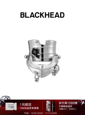 【张艺兴同款】BLACKHEAD/黑头新月骑士系列骑士盔甲戒指女小众