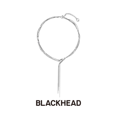 【张凌赫同款】BLACKHEAD/黑头新月骑士系列守护铃流苏项链马原创