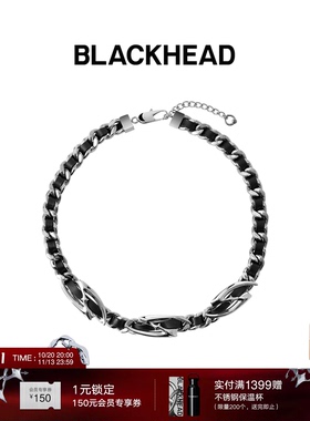 【刘宇宁同款】BLACKHEAD/黑头黑胶浪潮芒星编织项链