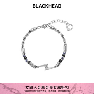 【汪苏泷同款】BLACKHEAD/黑头闪电细手串个性时尚朋克男女手链