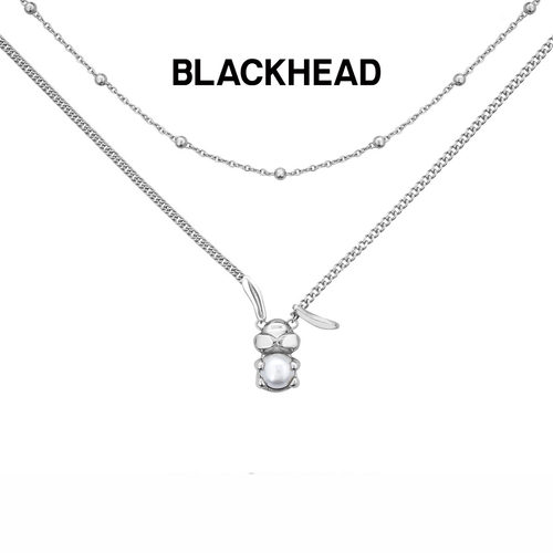 BLACKHEAD情侣仿珍珠双层毛衣链