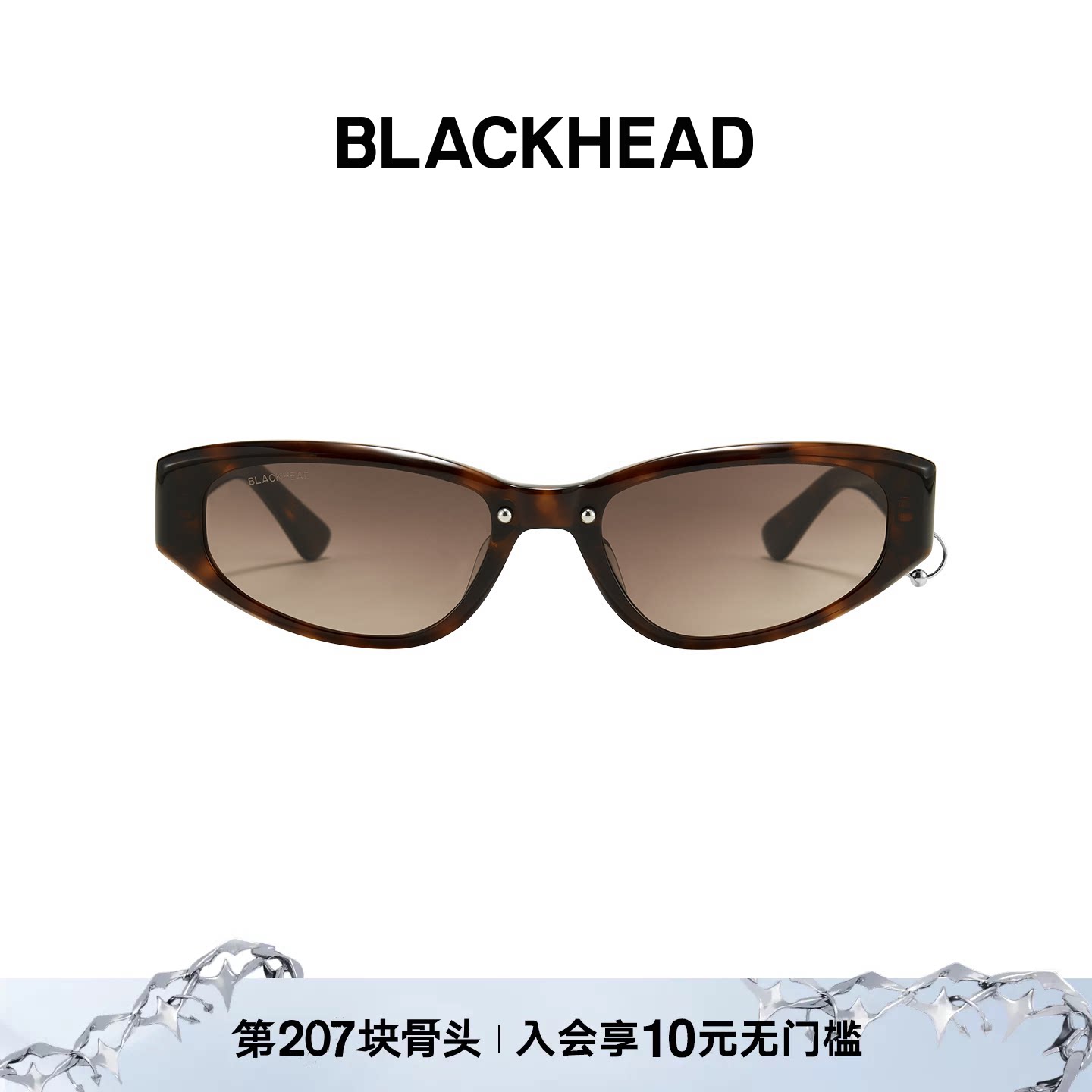 【刘宇宁同款】 BLACKHEAD/黑头惊蜕系列方形全框墨镜图片