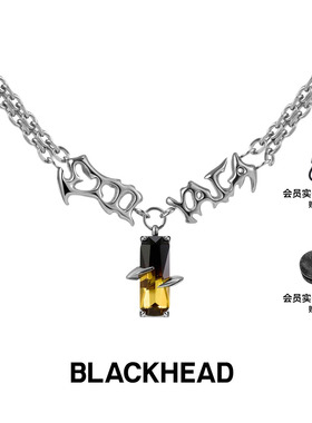 【范丞丞同款】BLACKHEAD/黑头黑胶浪潮系列斯迪亚季渐变项链原创