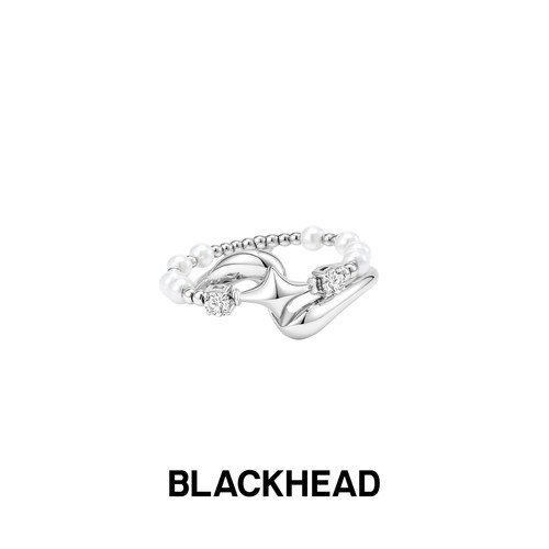 【王鹤棣同款】BLACKHEAD/黑头职场新魔法系列原创仿珍珠拼接戒指