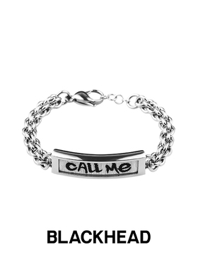 BLACKHEAD/黑头call me古巴手链钛钢男生配饰情侣女士情人节
