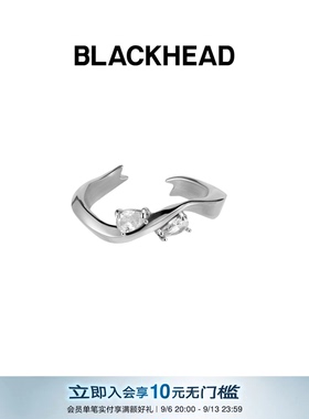 BLACKHEAD/黑头出逃舞会系列花色钻饰绶带戒指个性朋克原创设计