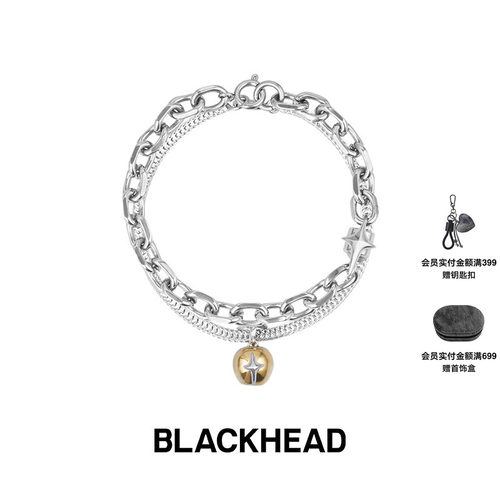 BLACKHEAD情侣choker双层手链