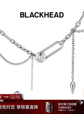 【周深同款】BLACKHEAD/黑头黑胶浪潮系列骨碟缠绕双层项链七夕礼