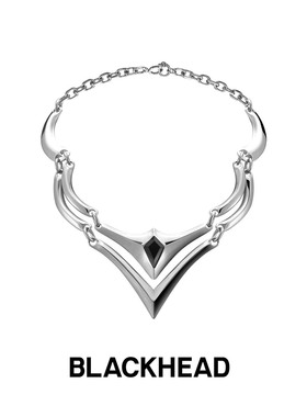 BLACKHEAD/黑头新月骑士系列骑士盔甲双层项链新年原创设计