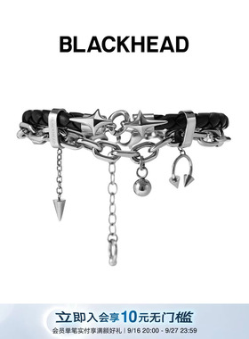 【张杰同款】BLACKHEAD/黑头黑胶浪潮系列简约个性手链