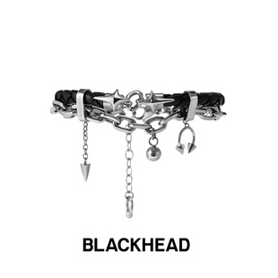 【张杰同款】BLACKHEAD/黑头黑胶浪潮系列简约个性手链