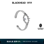 黑头表盘开口手环女生水钻男朋克新 BLACKHEAD 余景天同款