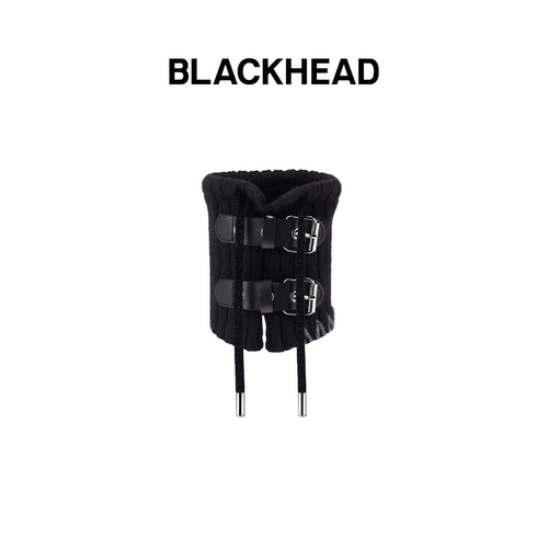 BLACKHEAD黑色针织宠物围脖