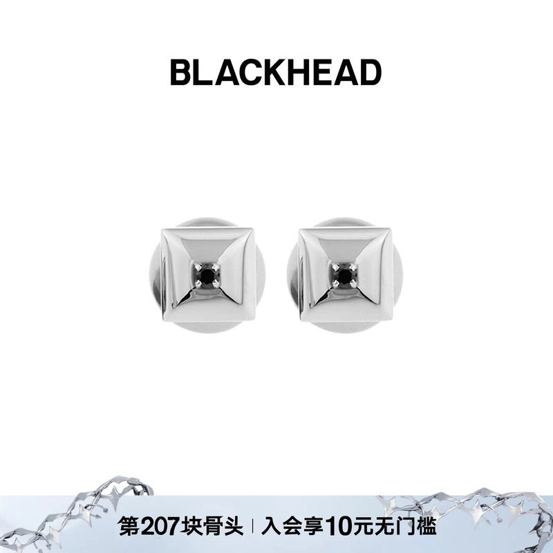 blackhead黑头耳钉仿珍珠装饰图片