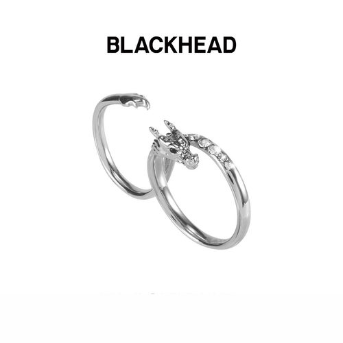 BLACKHEAD双指龙形戒指