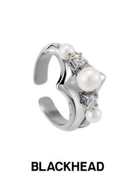 BLACKHEAD/黑头新月骑士系列骑士盔甲串珠戒指新年原创设计