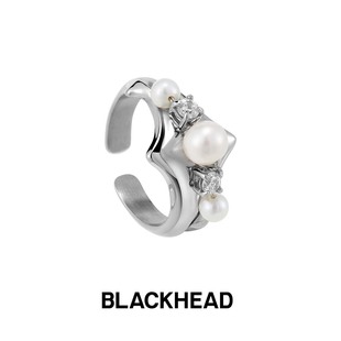 【云旗同款】BLACKHEAD/黑头新月骑士系列骑士盔甲串珠戒指