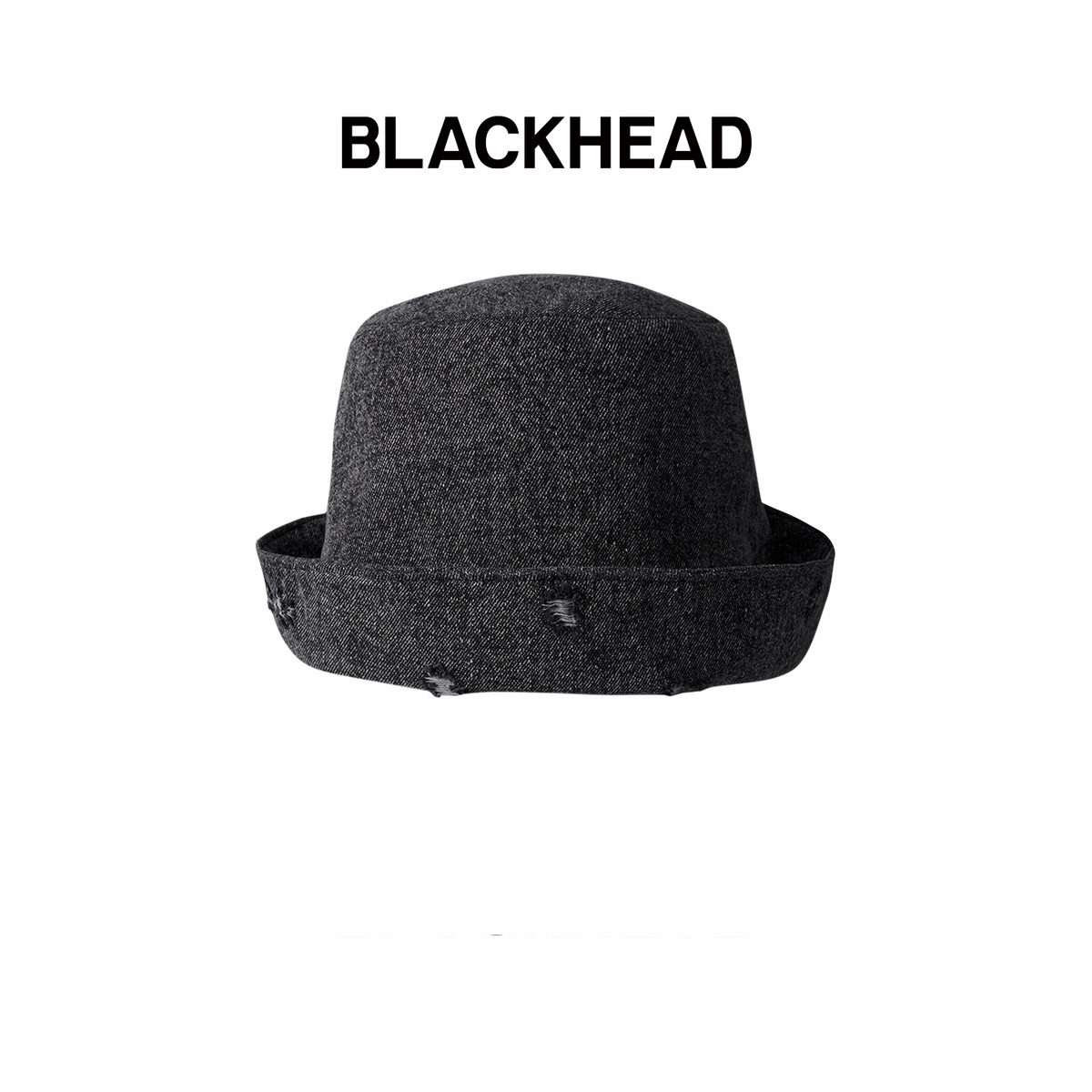 BLACKHEAD/黑头设计师潮牌双面拼色水洗盆帽渔夫帽情侣男女帽子
