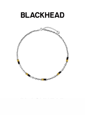 【庞博同款】BLACKHEAD/黑头黑胶浪潮系列渐变手工项链个性设计