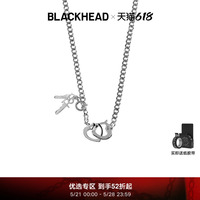 BLACKHEAD/黑头爱心形可活动仿钢原创设计新潮情侣项链520礼物