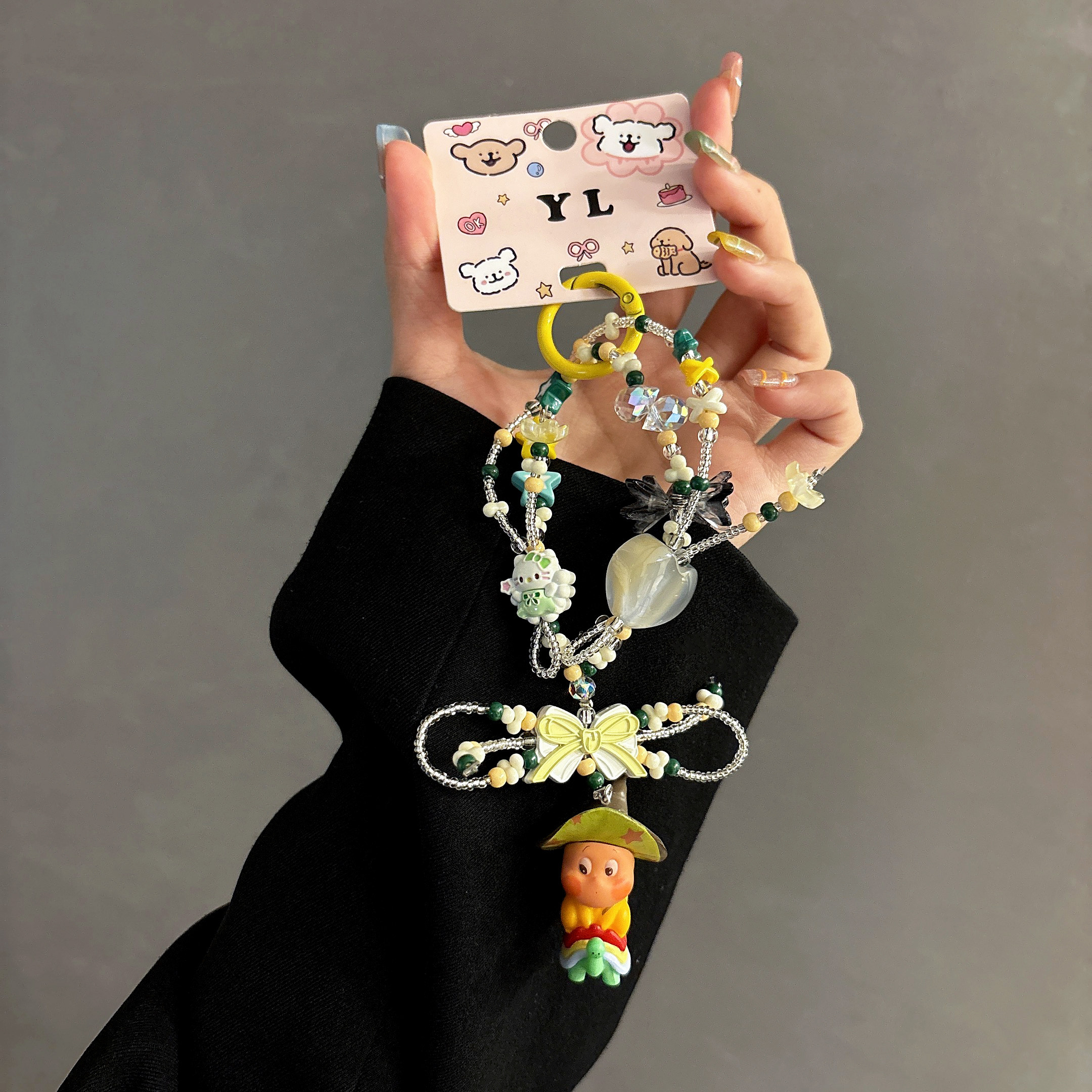 星星人改娃萌粒手机链水杯链ccd挂链包手机壳挂件钥匙扣手车挂