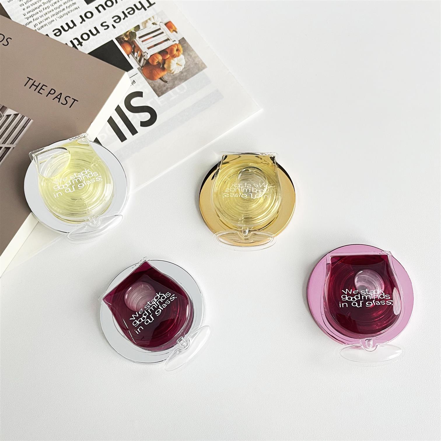 ins创意流沙酒杯适用Magsafe磁吸支架可伸缩折叠强力气囊女潮