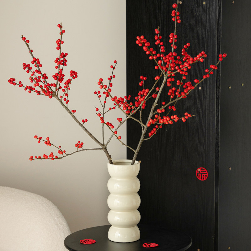 陶瓷花瓶ins风黑白色中古