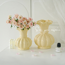 饰高级感小众花器摆件 法式 中古芬顿陶瓷花瓶客厅创意插花ins风装