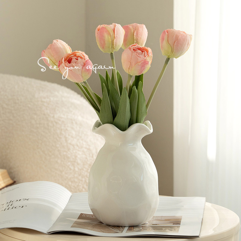 陶瓷花瓶高级感复古迷你花器客厅插花摆件鲜花郁金香餐桌家居装饰,家居饰品,花瓶,淘宝优惠券,粉丝福利购,淘宝优惠卷