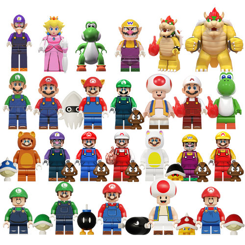 原创积木马里奥拼装人仔玩具