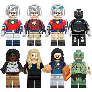RZL007超级英雄人仔和平使者义警柔道大师自杀小队拼装 积木玩具
