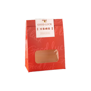 2025新年开窗自立袋雪花酥牛轧糖零食糖果烘焙纸袋创意礼物包装袋