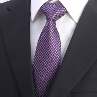 紫色真丝领带男商务正装结婚新郎高档蓝色桑蚕丝高级男士拉链西装