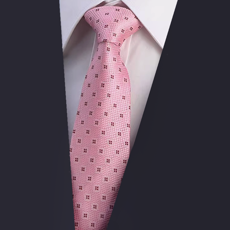 粉红色领带结婚新郎免打结高级婚礼男士正装商务西装礼盒装可加长