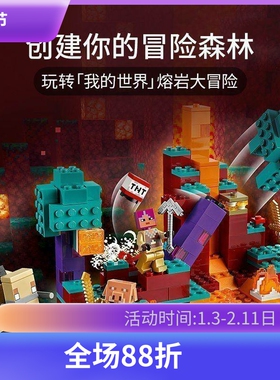 中国积木我的世界系列21168诡异森林儿童益智拼装玩具礼物60105