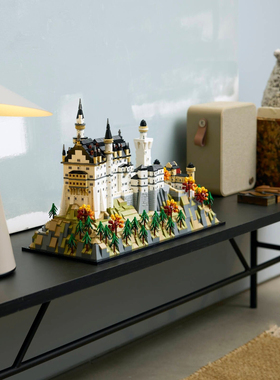 中国积木中世纪复古建筑新天鹅堡21063大型高难度拼装玩具礼物