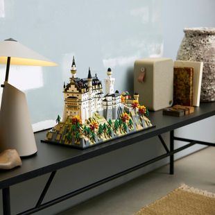 中国积木中世纪复古建筑新天鹅堡21063大型高难度拼装玩具礼物