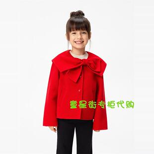little moco专柜正品25年春女童双面呢短款大衣外套KBE1COTT01奥