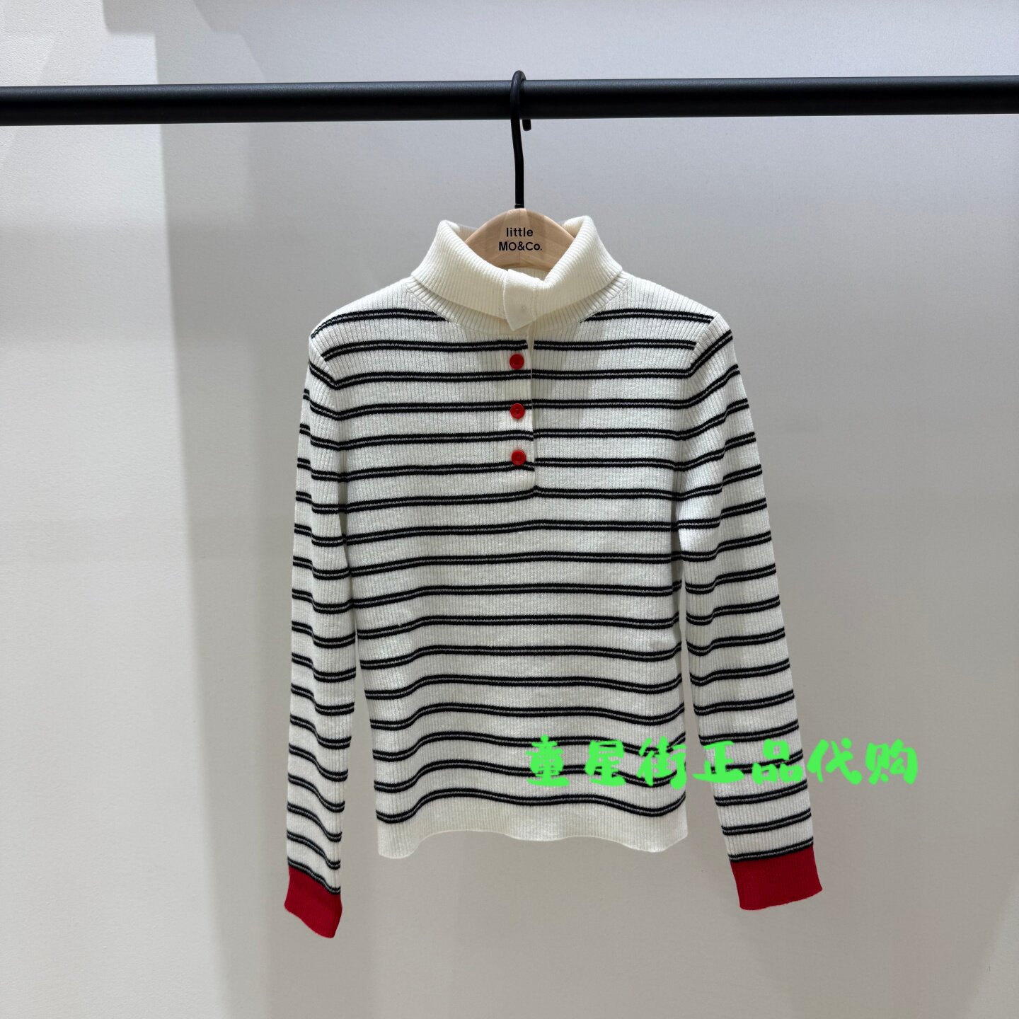 littlemoco国内代购26年冬款男女童单排扣针织衫毛衣KBF4SWT003