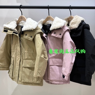 little moco专柜正品25年冬男女童三防工装保暖羽绒服KBE4EIN003