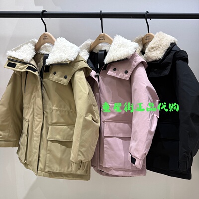 little moco专柜正品25年冬男女童三防工装保暖羽绒服KBE4EIN003