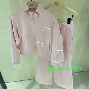 little moco专柜正品26年春女童蝴蝶结休闲运动套装KBF1SUTT04奥