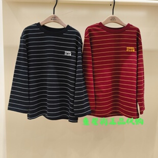 littlemoco国内代购26年秋款男女童条纹圆领长袖T恤KBF3TEE017