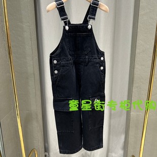 24年春男女童背带裤 牛仔连体长裤 moco专柜正品 little 1JPS001