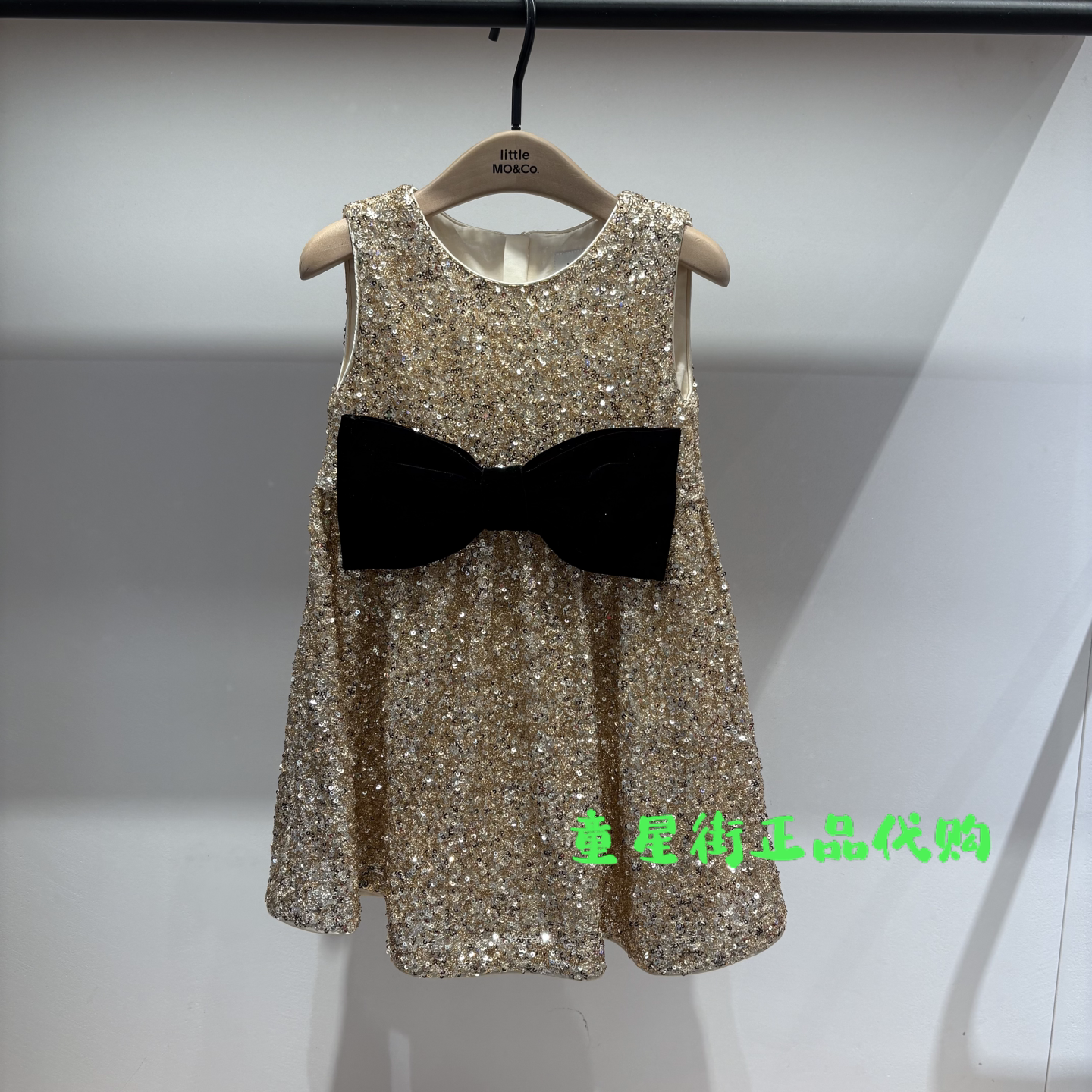 little moco专柜正品26年春款女童亮片礼服连衣裙KBF1DRS004