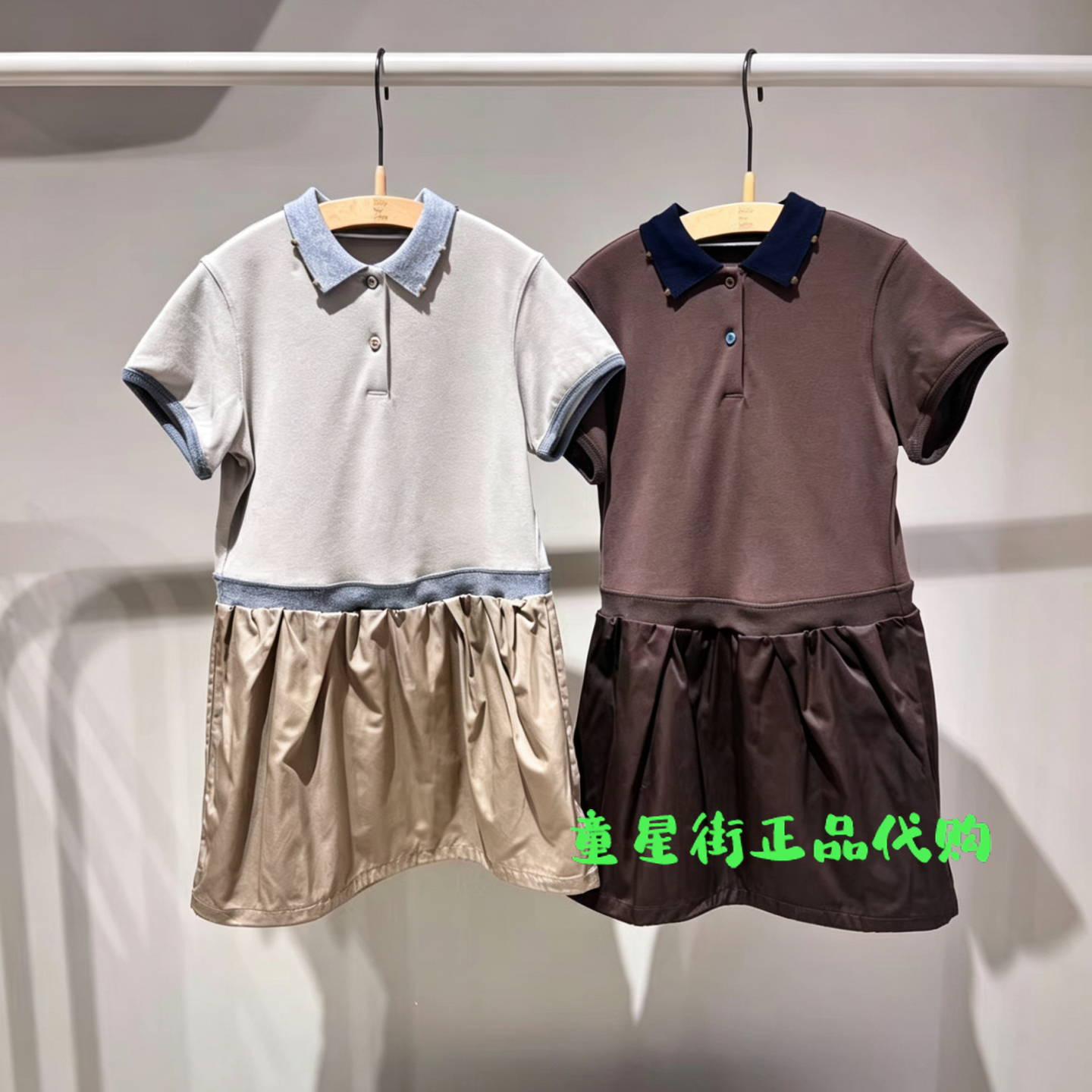 小江南童装国内代购26夏款女童运动短袖卫衣连衣裙1Q4G13280
