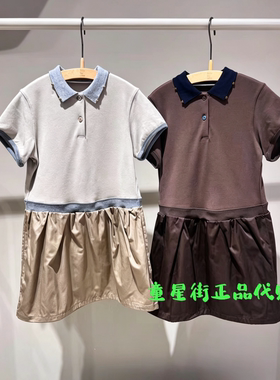 小江南童装国内代购26夏款女童运动短袖卫衣连衣裙1Q4G13280