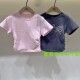 25夏款 短袖 女童修身 短款 T恤KBE2TEE026 时尚 littlemoco专柜正品