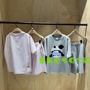 little moco专柜正品25年夏男女童休闲短袖短裤套装KBE2SUTT05奥