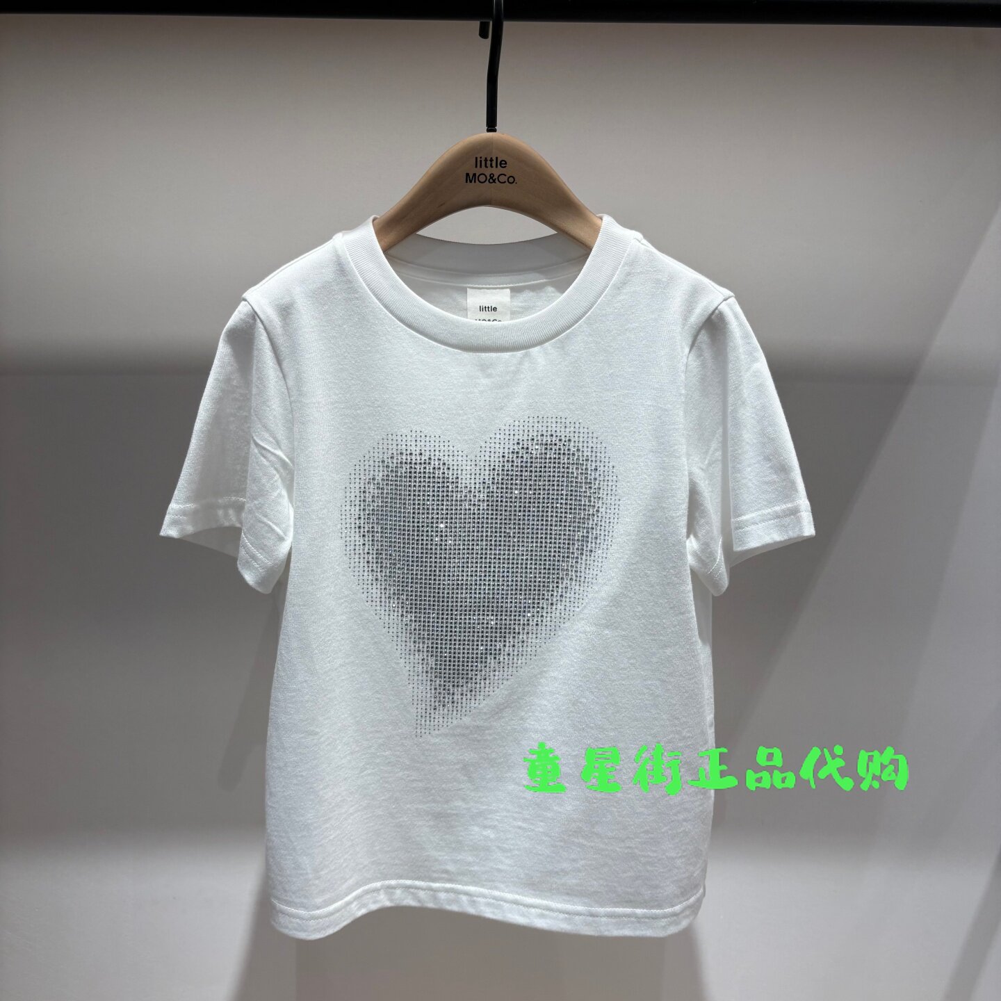 littlemoco童装国内代购26年春款男女童带钻短袖T恤KBF1TEE015